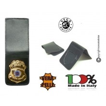 Patella pelle + Fregio per portafogli 1WE Security Service Vega Holster Italia Art. 1WH28