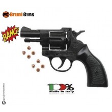 Pistola a Salve Calcio Nero Rivoltella Scaccia Cani Starter Sonoro Revolver Olimpic 6 mm Bruni Art. OLIMPIC-NERA