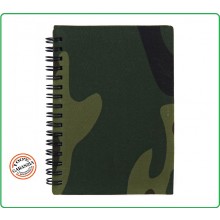 Quaderno Militare Esercito Copertina Rigida Tessuto Mimetico Woodland Formato A4 Art.419226