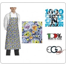 Grembiule Cucina Pettorina con Tascone cm 90x70 DOGS & CATS Ego Chef Italia Art. 6103146A