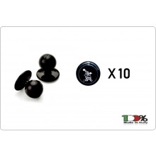Bottoni Funghetto Nero con Logo Cuoco che Corre Confezione 10 pezzi Art. 6559409