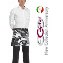 Grembiule Falda Banconiere Con Tascone Artic Mimetico Ghiaccio cm 40x70 Ego chef Art. 6100111A