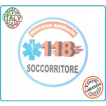 Adesivo Soccorso Soccorritore 118 SOCCORRITORE cm 9,00 Prodotto Italiano Art.118-A6