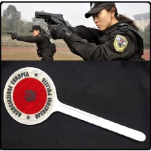 Paletta 3M Professionale Segnaletica Ambo le Parti Rosse  Associazione Europea Operatori di Polizia AEOP A.E.O.P. Art. R0054