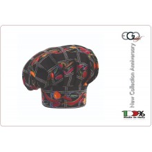 Cappello Copricapo Berretto Cap Cuoco Chef Ego Chef Italia Pepper Art.7000129A