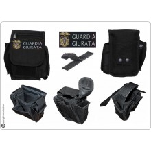 Borsetto Tasca Multiuso per Cinturone Cordura MHF Nero Blak Ricamo Guardia Giurata Art.30745A-GG