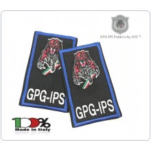 Tubolari Ricamati Bordo Azzurro GPG - GPGIPS  GPG IPS PANTERA® Guardia Particolare Giurata Incaricato di Pubblico Servizio  Art.GPG-T-PANTERA
