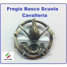 Fregio Basco Militare Metallo  Scuola Cavalleria Esercito Italiano Art.NSD-F-47