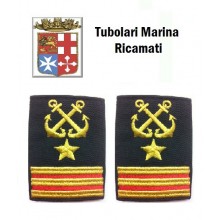 Gradi Tubolari Ricamati Marina Militare Italiana Nocchiere di Porto 1 Maresciallo Luogotenente Art.MM-21