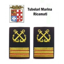 Gradi Tubolari Ricamati Marina Militare Italiana Nocchiere di Porto 1 Maresciallo Art.MM-20