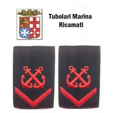 Gradi Tubolari Ricamati Marina Militare Italiana Nocchiere di Porto Comune di 1 Classe  Art.MM-10