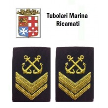 Gradi Tubolari Ricamati Marina Militare Italiana Nocchiere di Porto Sergente  Art.MM-15