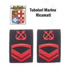 Gradi Tubolari Ricamati Marina Militare Italiana Nocchiere di Porto Sottocapo di 2 Classe  Art.MM-13