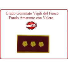 Grado New Pettorale a Velcro Fondo Amaranto Vigili del Fuoco Ispettore Antincendi Esperto Art.VVFF-G14