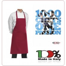 Grembiule Cucina Pettorina con Tascone cm 90x70 Bip Apron Bordeaux Ego Chef Italia Art.6103003C