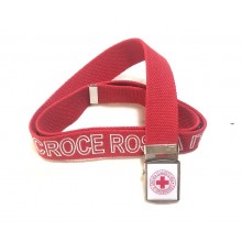 Cintura Cinturone Canapa Croce Rossa Italiana CRI C.R.I. Logo Vetrificata con Ricamo Tessuto CROCE ROSSA  Novità 2021  Art. CIN-CRI-RIC