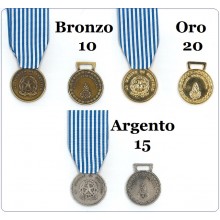 Medaglia Al Merito di Sevizio Polizia Penitenziaria Bronzo 10 anni Argento 15 anni  Oro 20 anni Art.TUS-PP