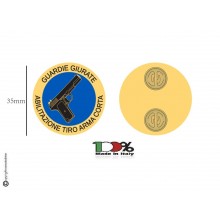 Spilla Distintivo Pendif Guardie Giurate Abilitazione Tiro Arma Corta MODELLO NUOVO Art. OX-GG-AT