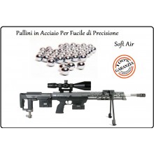 Pallini Acciaio Precision Confezione 500 Pallini Diametro 6mm Soft Air Cecchino Gr.0,90 Art.CF501C