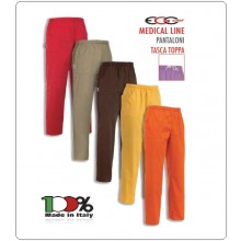 Pantalone Pants Unisex Hose Culisse Pockets Dottore Medico Infermiere Cuoco Chef Professionale Ego Chef Italia Vari Colori Art.3504-COL-2