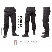 Pantaloni BDU Operativi Multi Tasche OP Ordine Pubblico Nero Personalizzabili con Ricamo Vigilanza Polizia Privata Guardie Giurate Art.111211-N