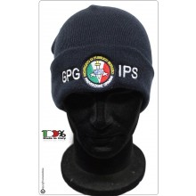 Berretto Zuccotto Papalina Watch Cap Invernale con Ricamo GPG IPS Prevenzione Crimine  Art.CP-GPG-IPS 