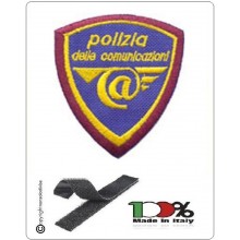 Patch Toppa Scudetto Polizia delle Comunicazioni  Ricamata con Velcro Art.EU2004