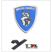 Patch Toppa Ricamata con Velcro Servizio Cinofili per Polizia Carabinieri Protezione Civile Soccorso  Art. CIN-SER