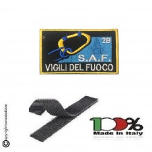Patch Toppa Ricamata con Velcro Corso VVFF Vigili del Fuoco S.A.F. 2B Speleo Alpino Fluviale Art. SAF-2B