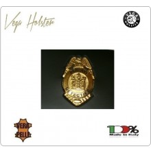 Placca con Supporto Cuoio Da Inserire Al Portafoglio Private Detective 1WG Vega Holster Italia Art. 1WG-81