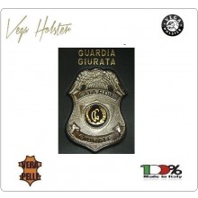 Placca con Supporto Cuoio Da Inserire Al Portafoglio Guardie Giurate 1WG Vega holster Italia  Art. 1WG-27