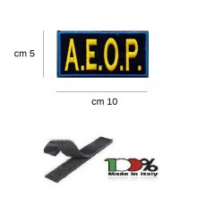 Patch Toppa Ricamata con Velcro A.E.O.P. Ass. Europea operatori di Polizia cm 5x10 Art.AEOP-TOP5