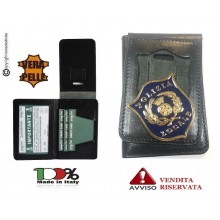 Portafoglio Portadocumenti con Placca staccabile  Polizia Locale AS16  VENDITA RISERVATA Italia Art. 600V006PL