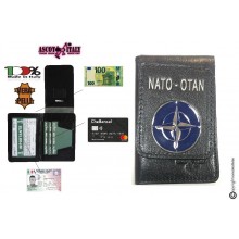 Portafoglio Portadocumenti Pelle con Placca NATO OTAN Ascot New Art. 600VP-AS37