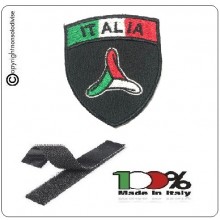 Patch Scudetto Ricamo a Macchina Con Velcro Italia + Logo Protezione Civile Nazionale Volonatria  Art.NSD-IT-PC