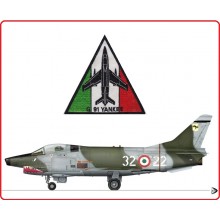Patch Toppa con Velcro  Ricamata Aeronautica Militare italiana G 91 YANKEE Art.AM-G91