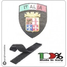 Patch Toppa Scudetto con Velcro Ricamato ITALIA + LOGO MARINA MILITARE ITALIANA