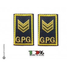 Tubolari Ricamati Bordo Giallo GPG - GPGIPS - Brigadiere Oro  Art.GPG-R10