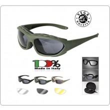Occhiale Occhiali Poligono Tiratore Tempest  Nero Verde Desert  polizia Carabinieri Esercito Vega Holster Italia art.VEW02