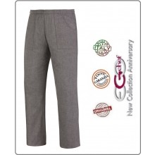 Pantalone Pants Hose Coulisse Cuoco Chef Professionale Ego Chef Italia Grigio Art.3504067C