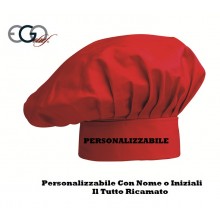 Cappello Cuoco Chef EGO CHEF Italia Colore Rosso Art.Y660007 